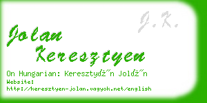 jolan keresztyen business card